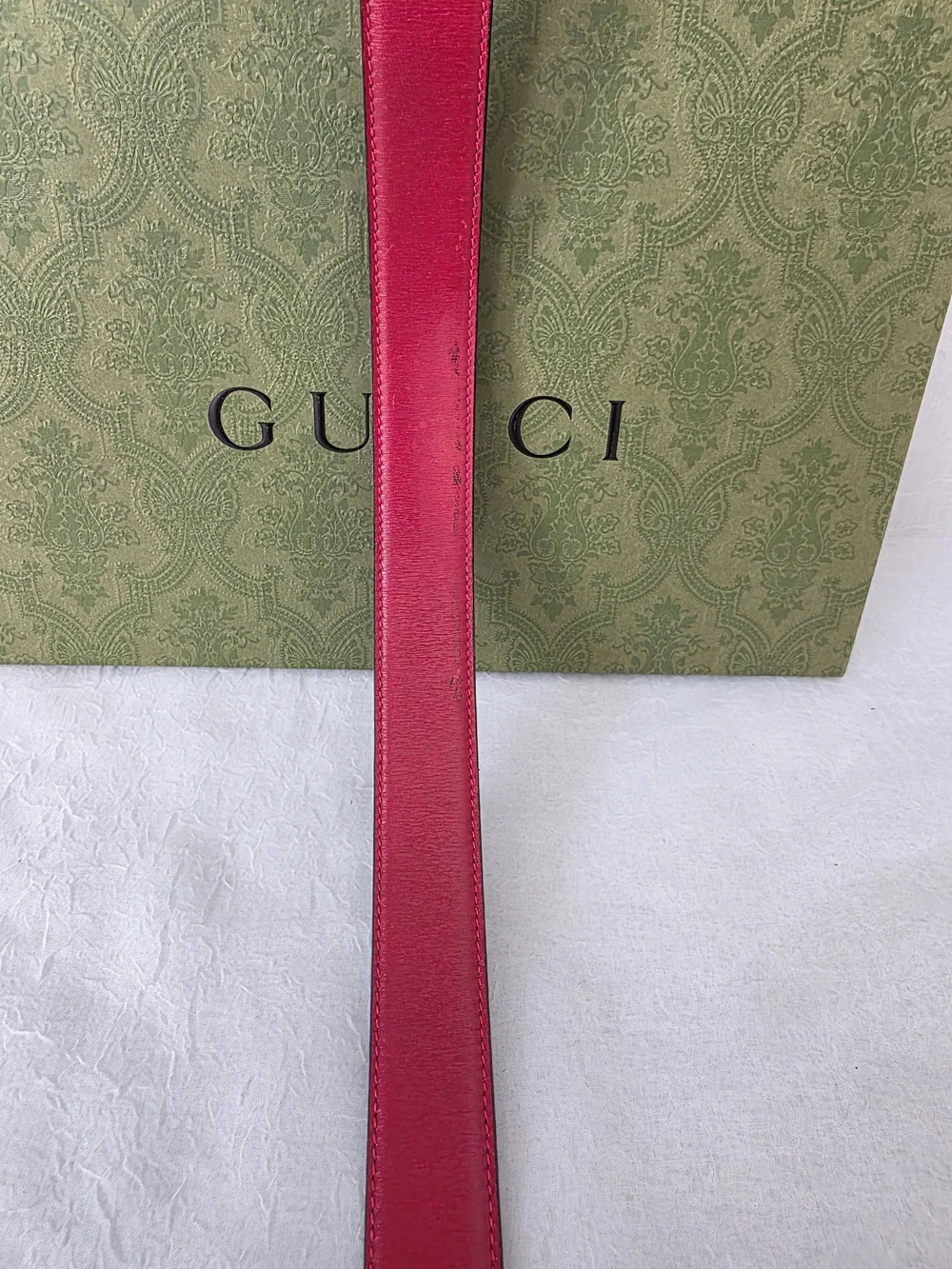 Aurh Gucci Double GG Reversible Leather Belt - Picture 9 of 10